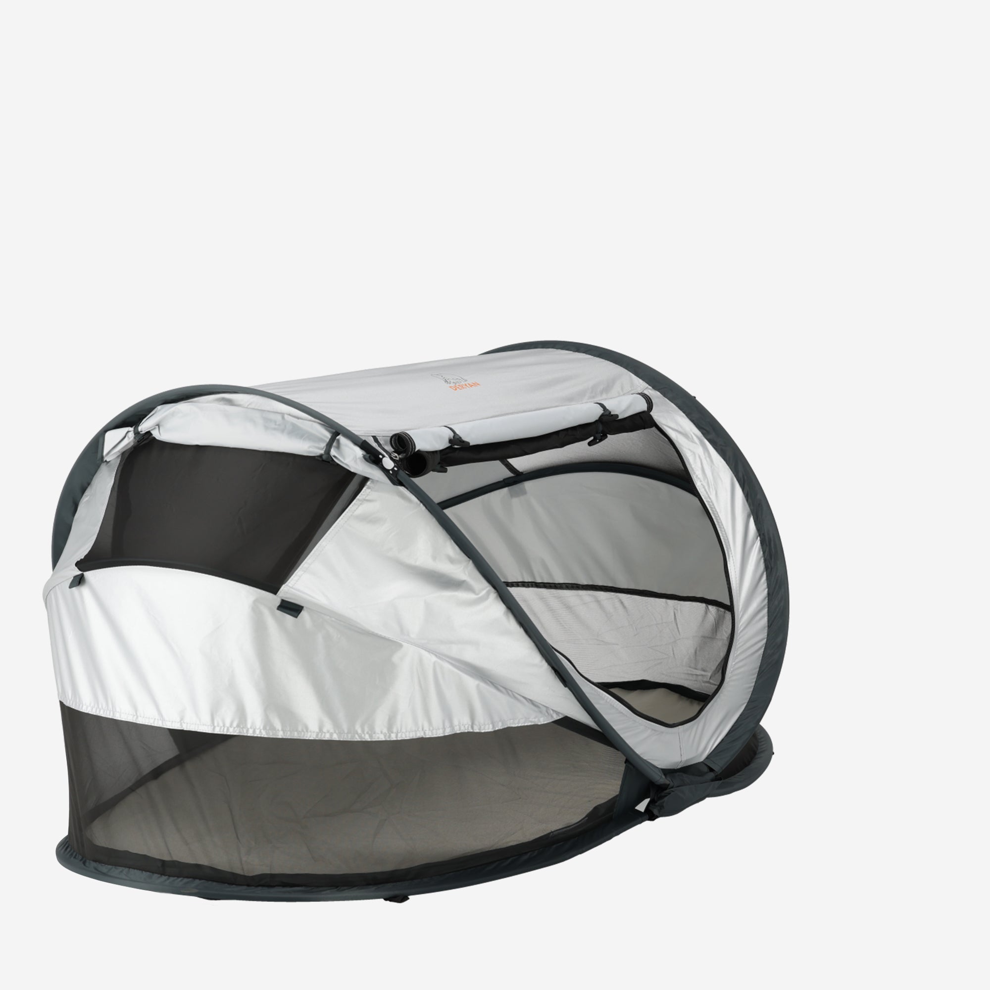 Bubble Cot Camping Travel Cot DERYAN Toddler Luxe Silver