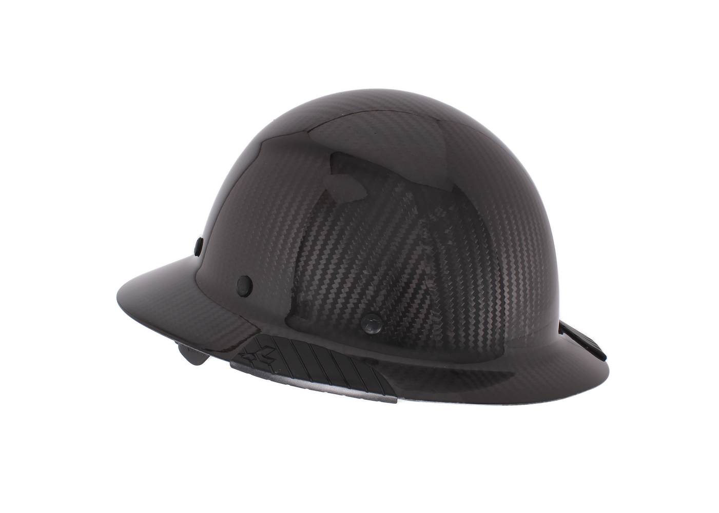 Full Brim Non-Vented Matte Finish Carbon Fiber Design OSHA Construction  Hard Hat with 6 Point Suspension by ACERPAL