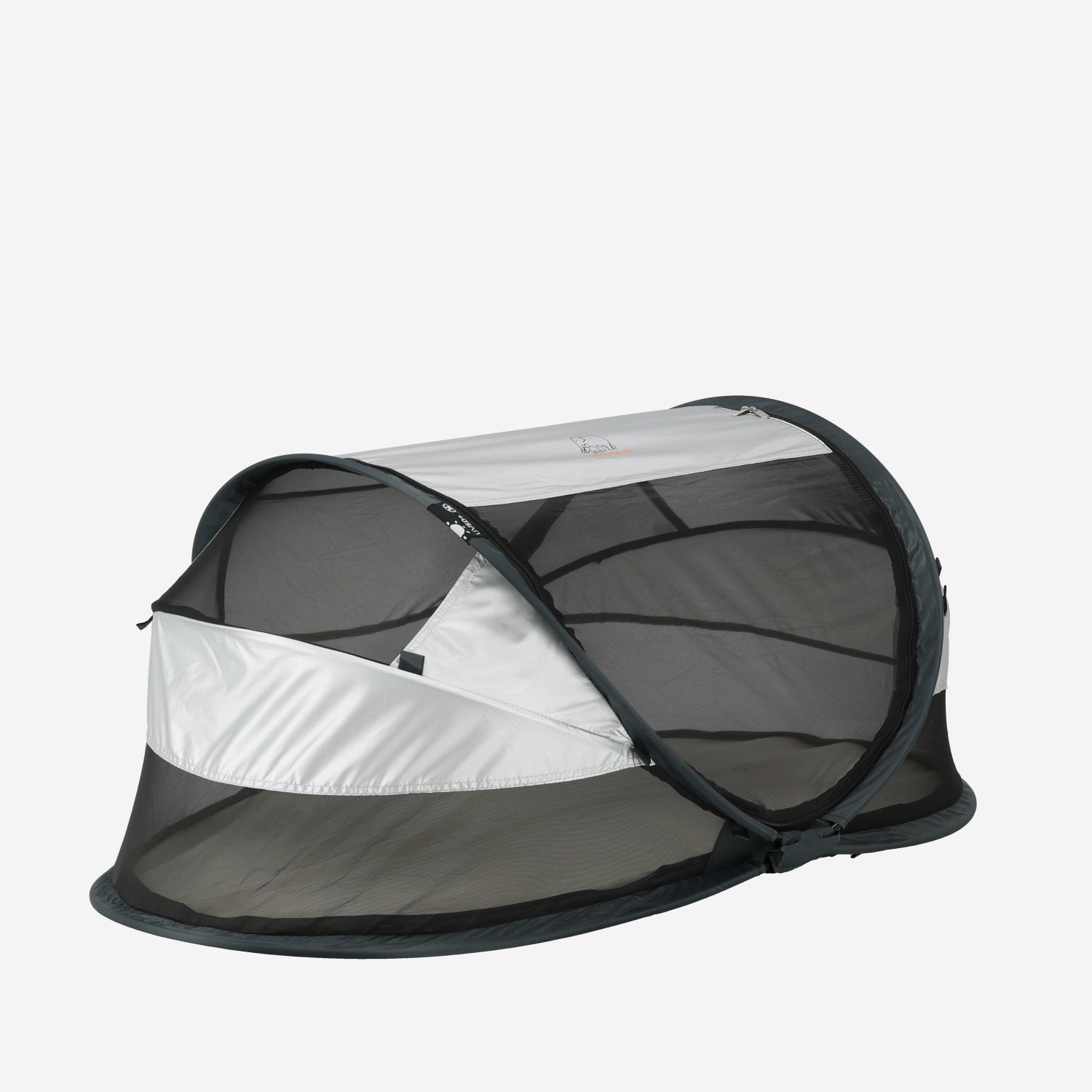 DERYAN Luxe Cocoon - Reistent - Pop-Up - Opstelling in 2 seconden - Anti UV - Geschikt voor 2 Personen - Zilver/Zwart DERYAN Luxe Cocoon - Reistent - Pop-Up - Opstelling in 2 seconden - Anti UV - Geschikt voor 2 Personen - Zilver/Zwart