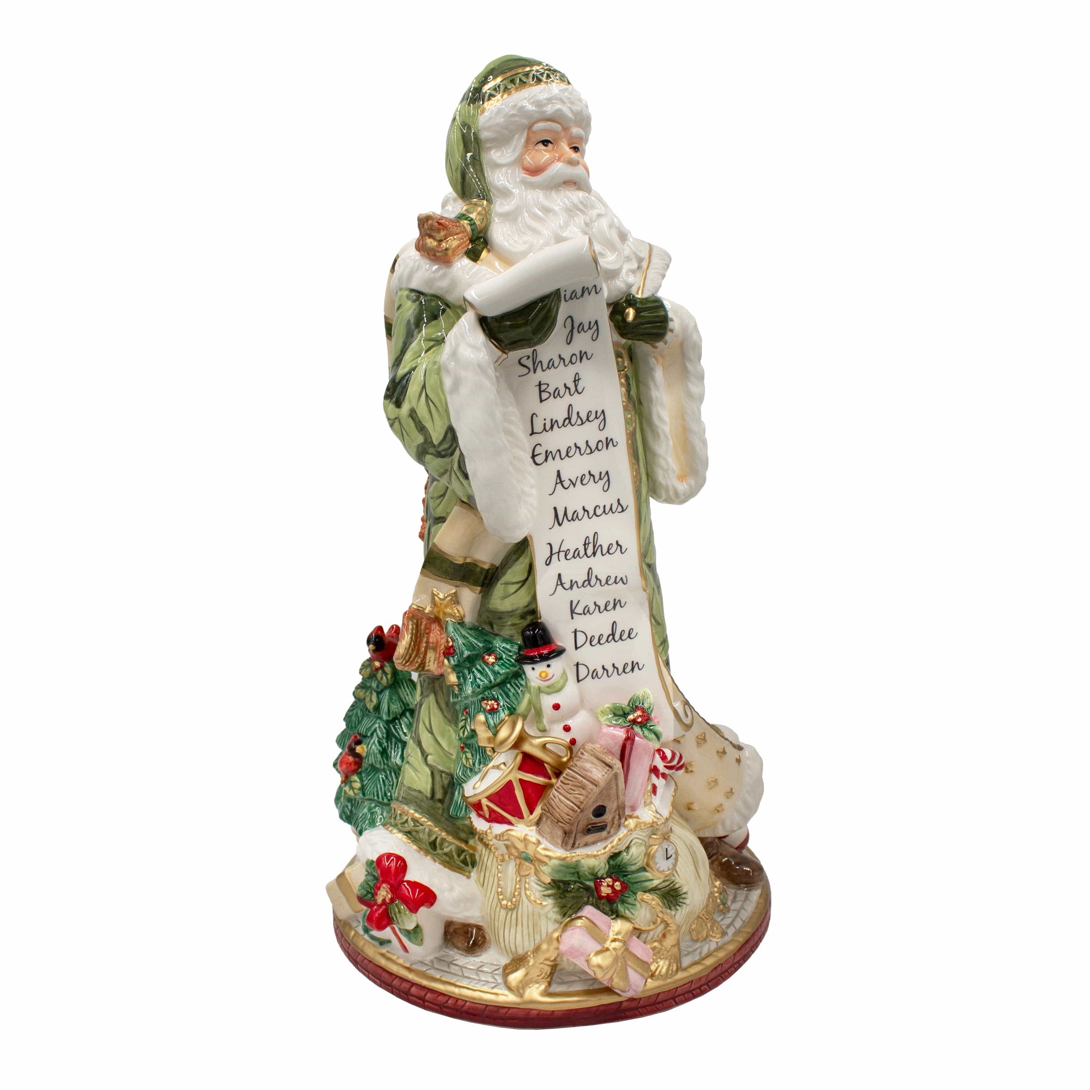 Holiday Home Green Santa Figurine, 18.75 IN