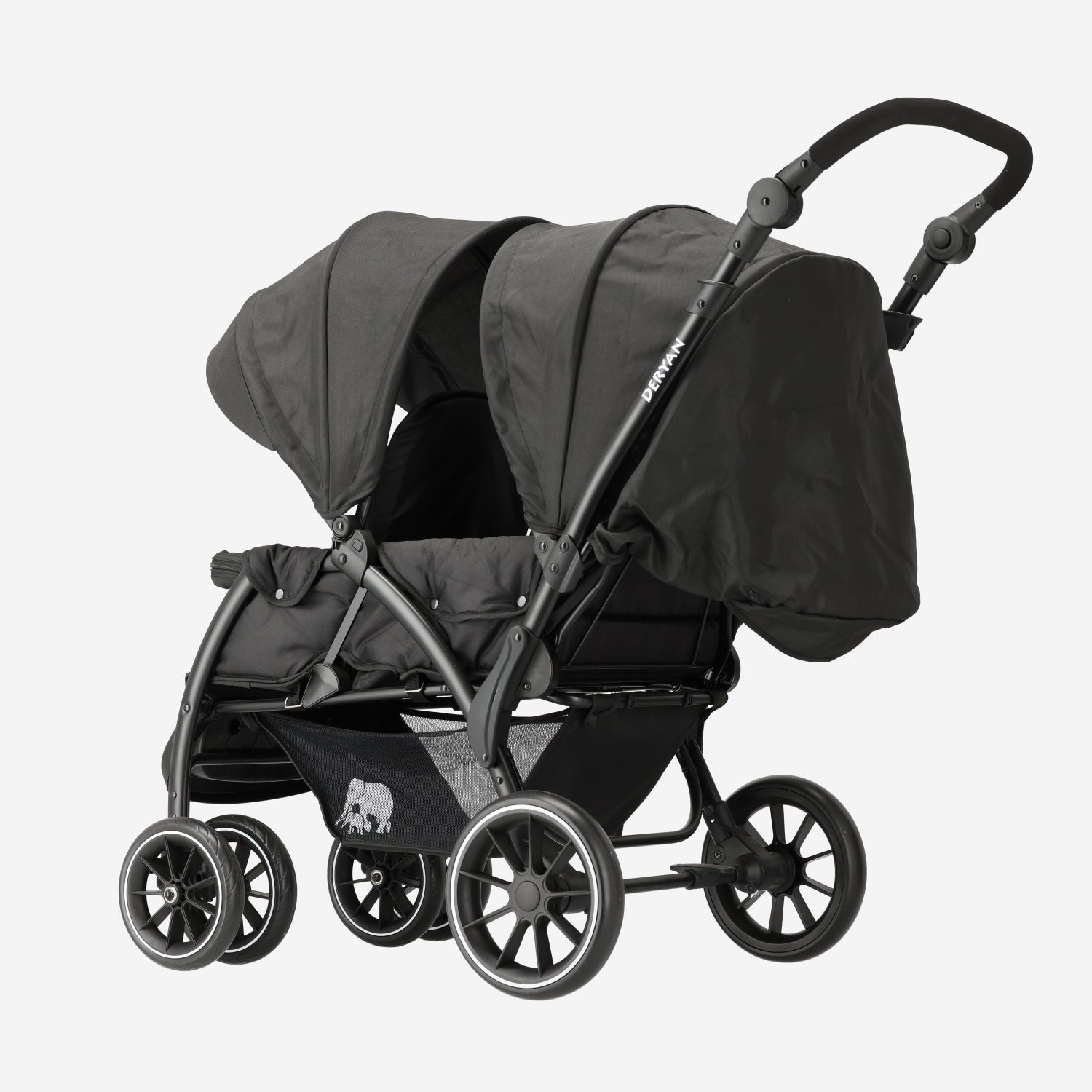 Deryan Elena Passeggino Doppio - Tandem Per Due Bambini Con Accessori