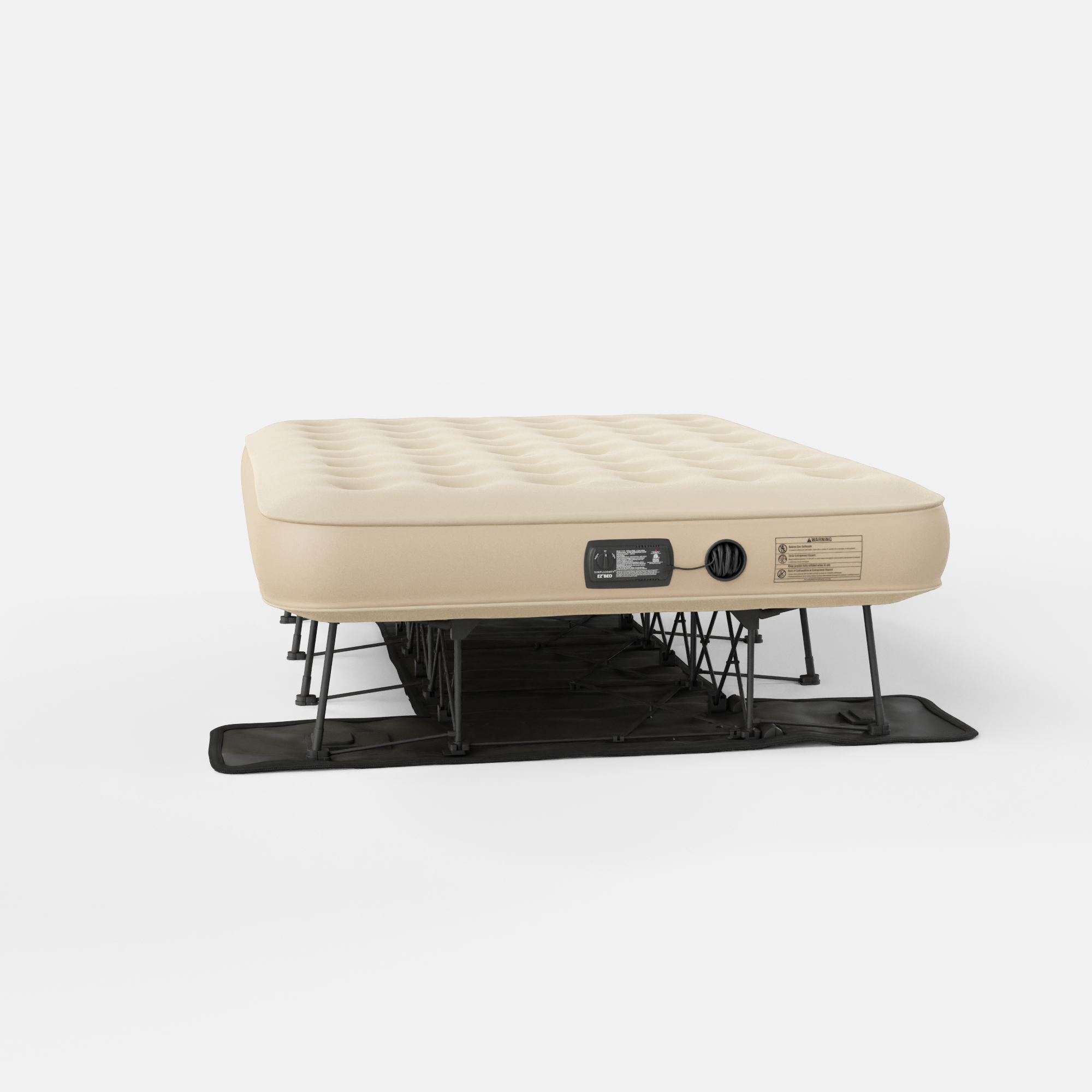 Simpli Comfy EZ Bed - Colchón de aire autoinflable individual con marco  integrado, bomba y funda con ruedas, cama inflable inflable perfecta para  el
