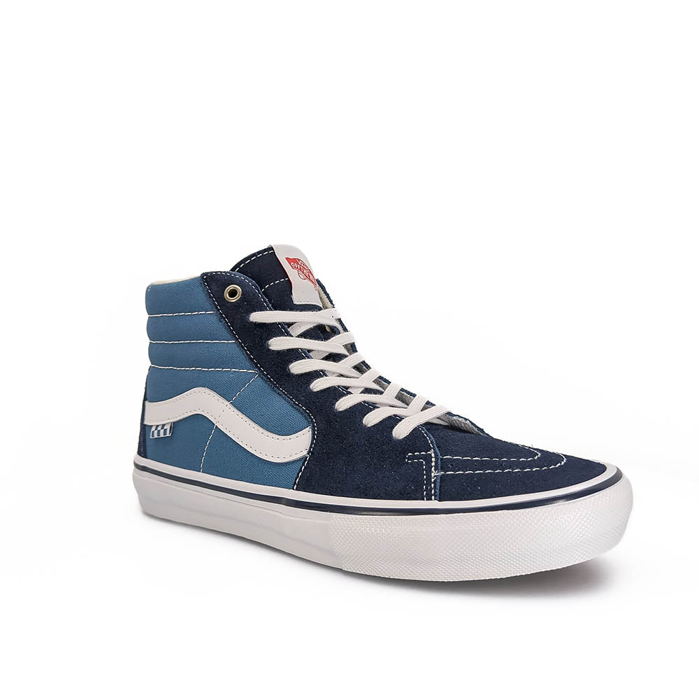 Vans sk8 hi navy white outlet
