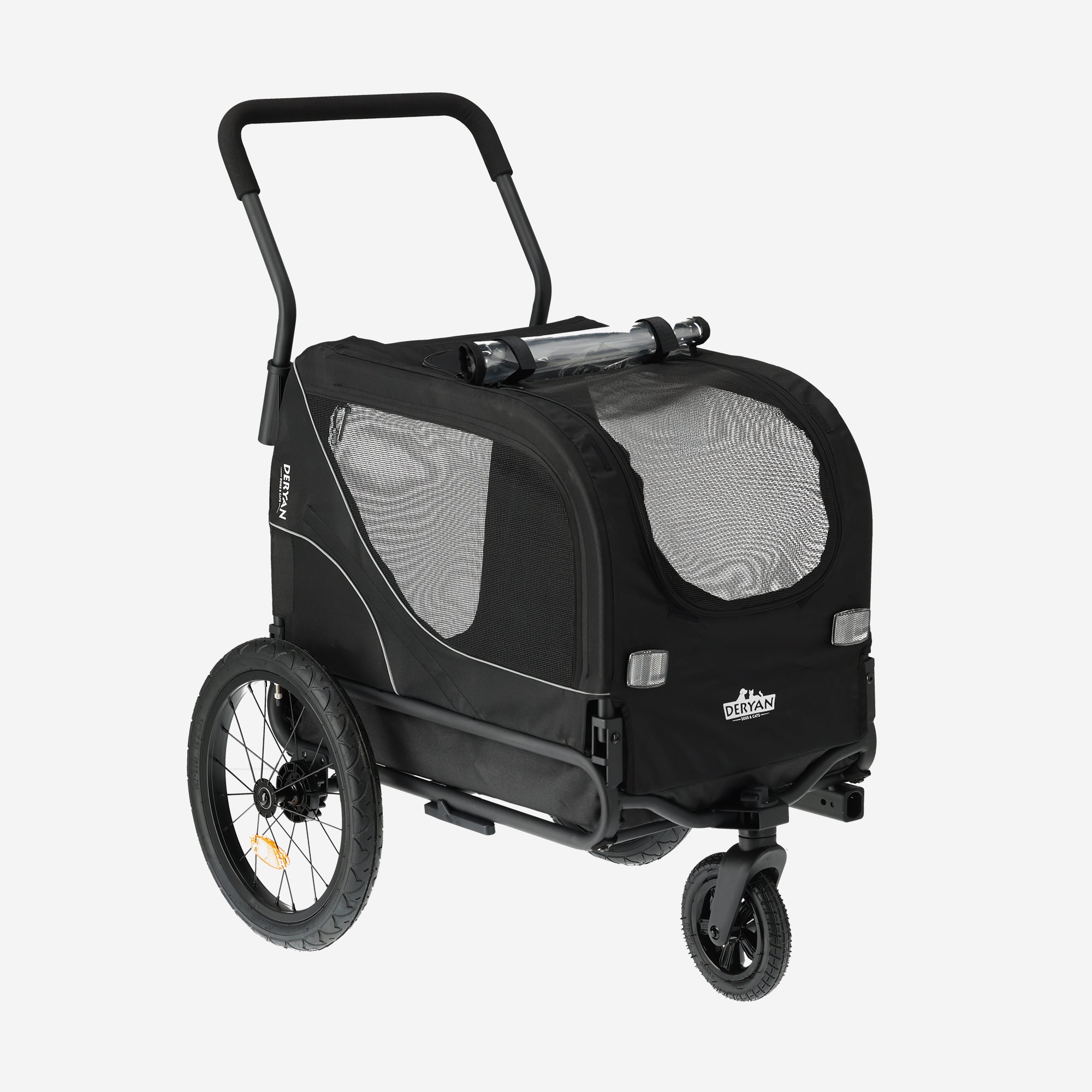 hundeanhänger fahrrad zusammenklappbar Faltbarer Hundefahrradanhänger Bis zu 20 kg E-Bike geeignet