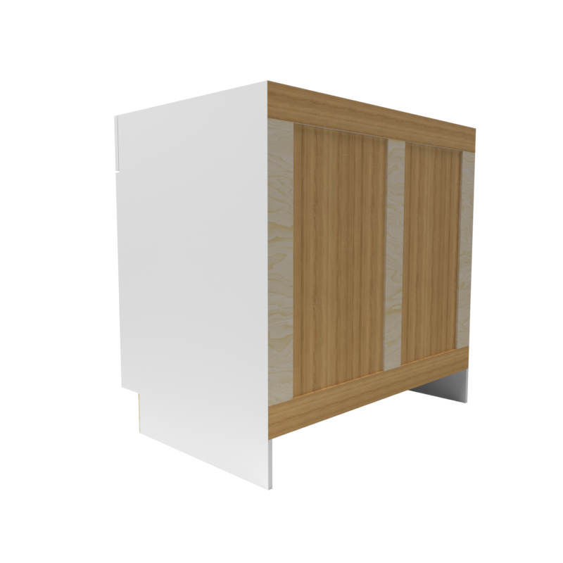 Single Shaker White Base Cabinet 2-Door 1-Drawer