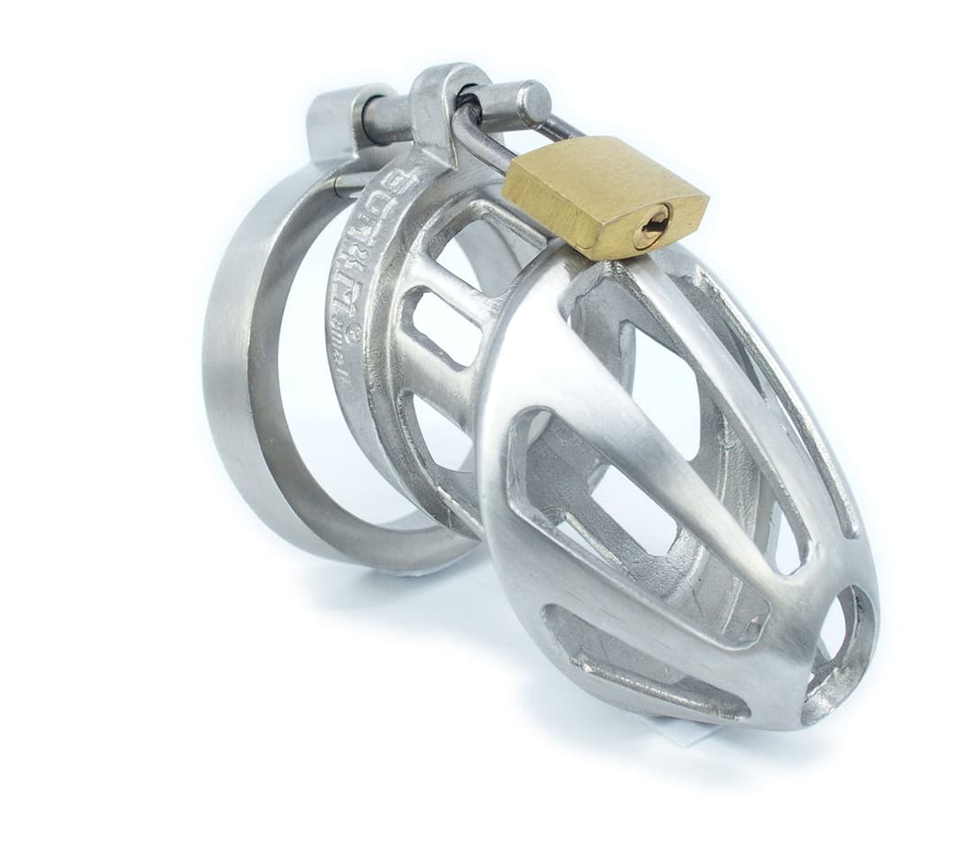 BON4Msmall stainless steel chastity device / Solid version