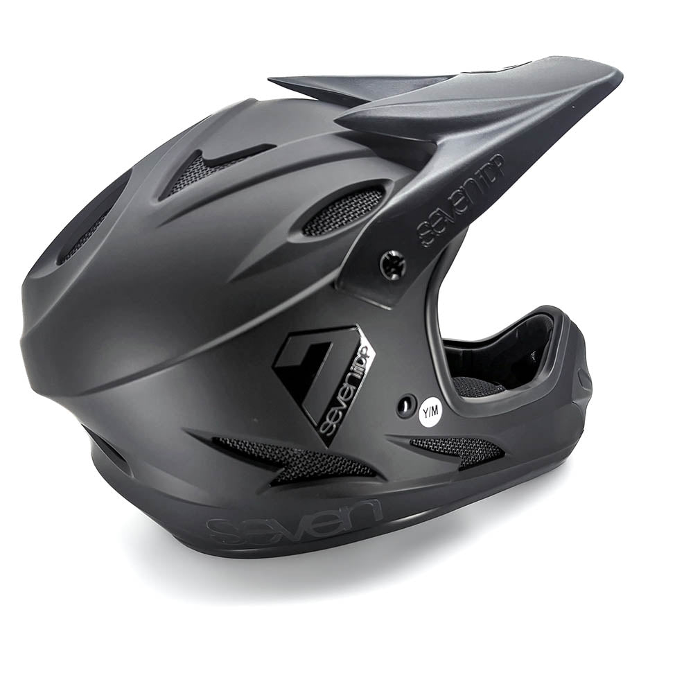 Seven iDP M1 Youth Race Helmet Matt Black Gloss Black Source BMX