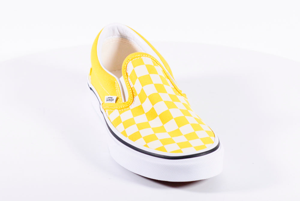 Plain yellow slip hot sale on vans