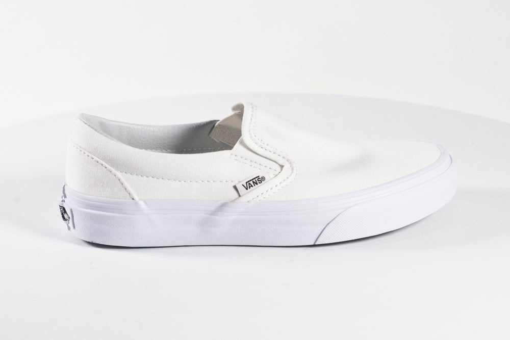 WOMENS VANS CLASSIC SLIP ON TRUE WHITE CANVAS SHOES