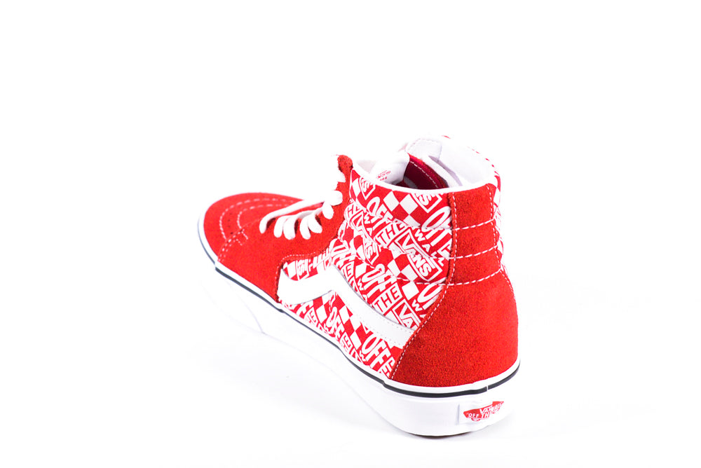 Vans SK-8 HI Sneaker Misprint Logo Red/White Size store 10 Mens