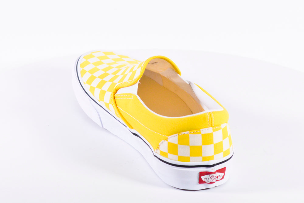 Yellow checkered kids vans sales