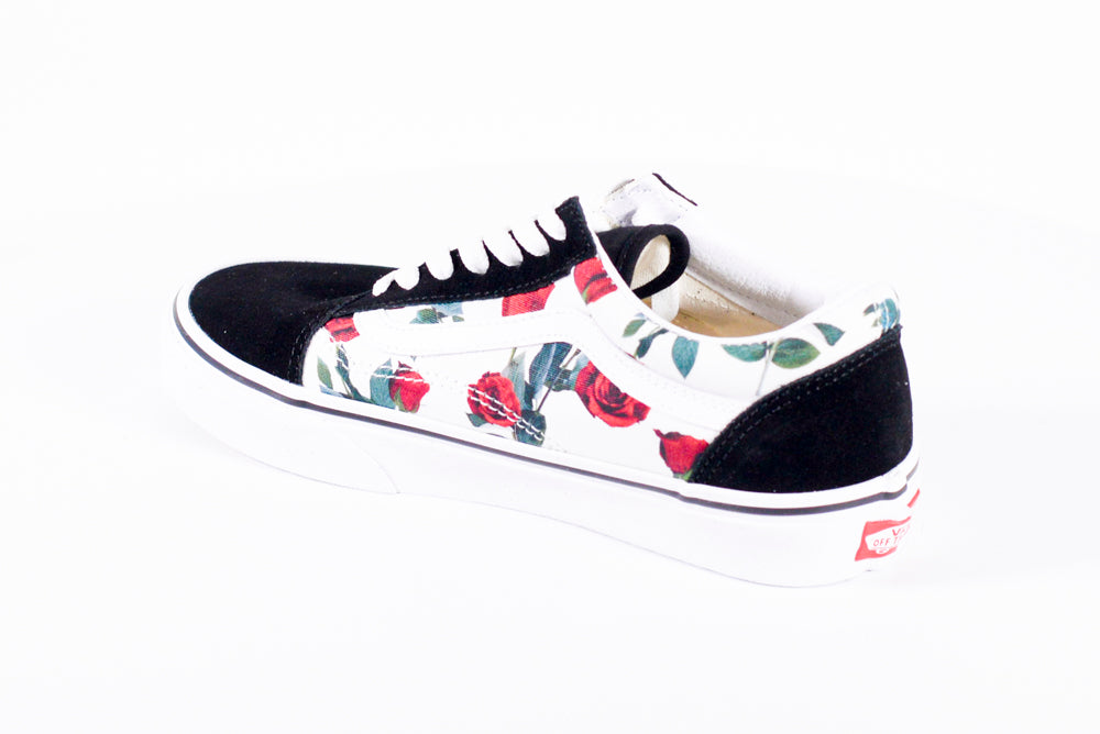 red rose old skool vans