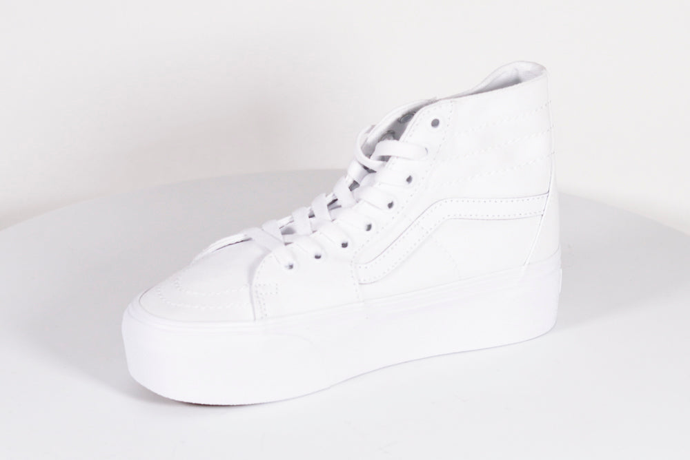 VANS SK8-HI STACKED (POP) White Metallic Sneaker Platform deals Women Sz 9.5 Mens 8