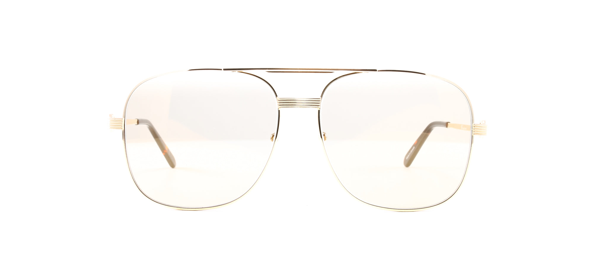Shop Glossy Rimless Square Vintage Fashion Sunglasses Flash