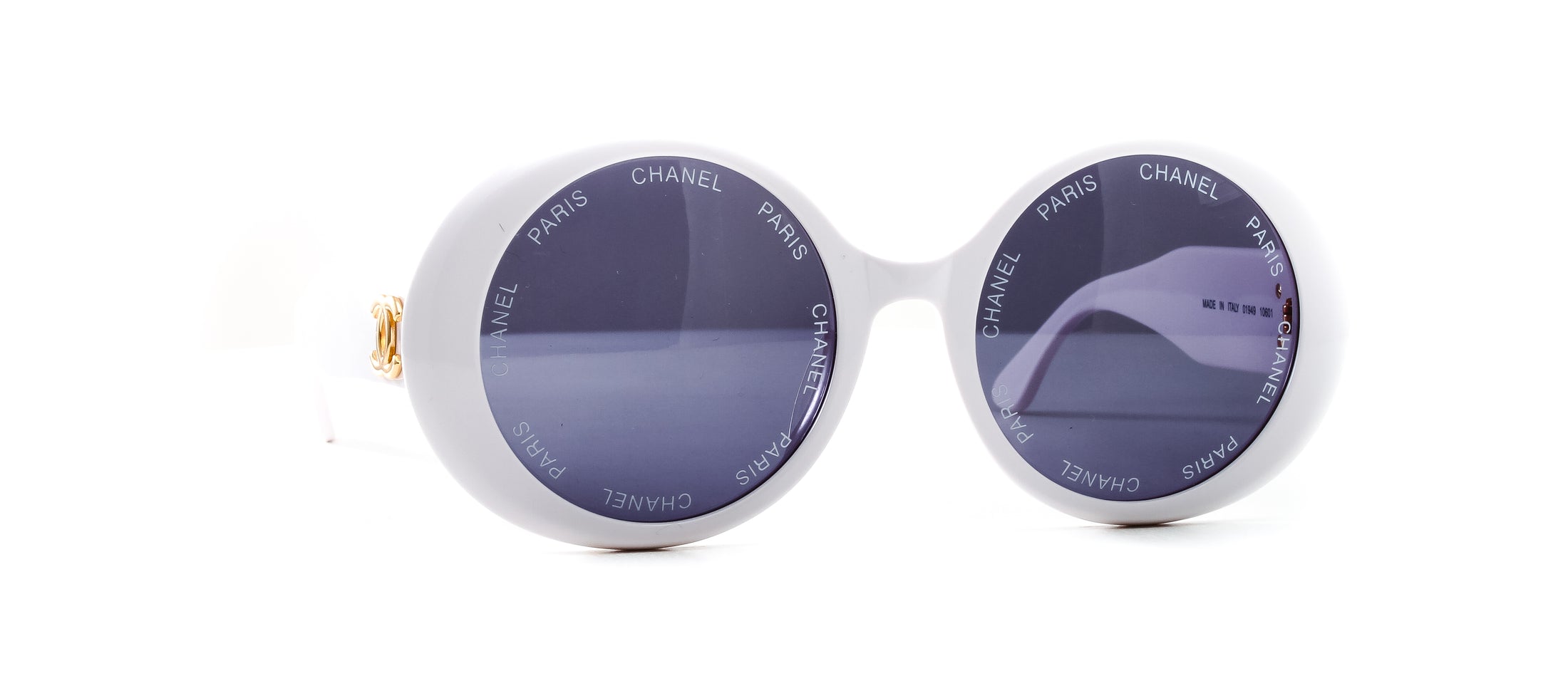 Chanel Vintage Round Flower Sunglasses White Frame – Tailored Styling
