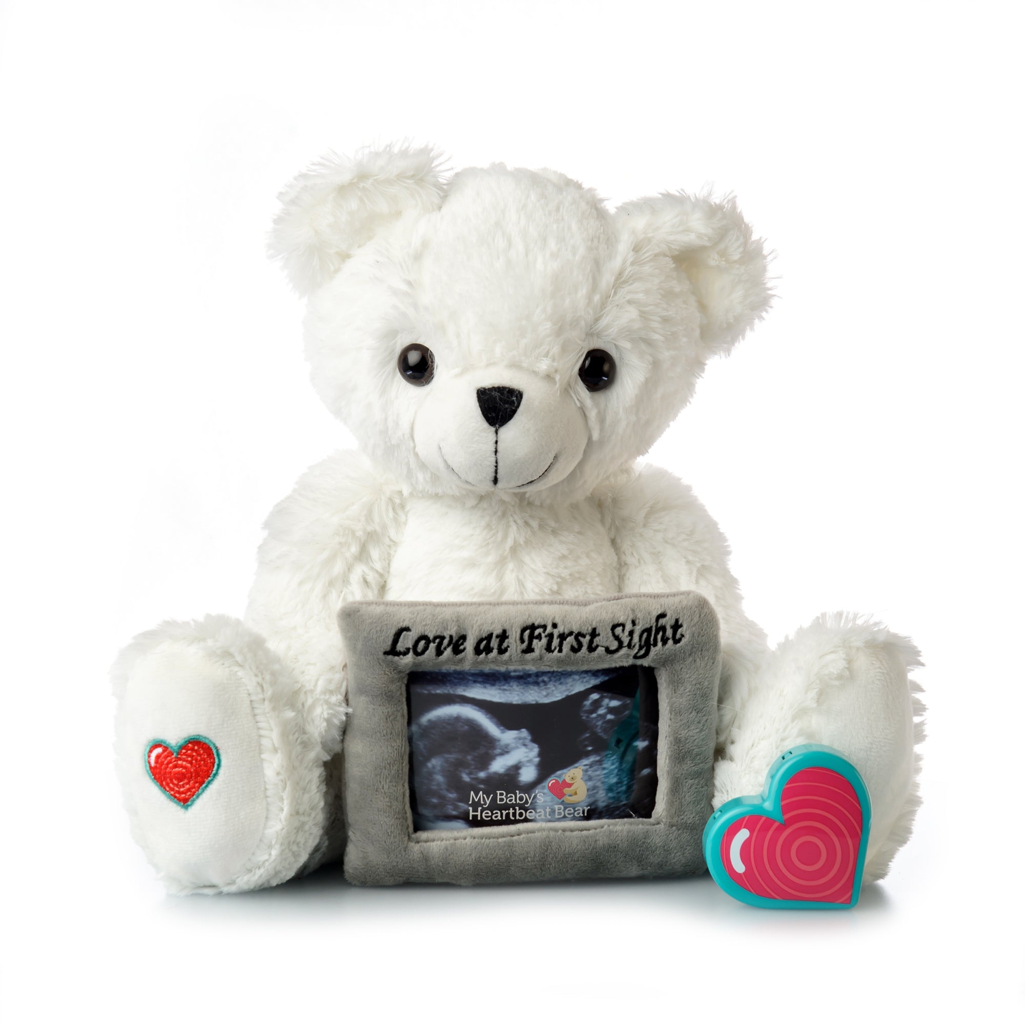 White Love Bear - My Baby's Heartbeat Bear